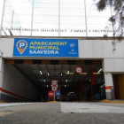 Imatge d’arxiu de l’entrada de l’aparcament municipal Saavedra.