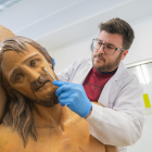 La imatge de Nostre Pare Jesús a la Columna va ser repintada en el passat.