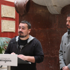El portaveu i el conseller d’ECP, Jordi Collado i Toni Carmona.
