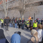 Fotografia de la protesta convocada ahir.