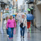 Imagen de un episodio de lluvia en Reus.