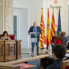 Imatge d’arxiu de l’exportaveu de Vox, Javier Gómez, durant una intervenció en el ple de l’Ajuntament de Tarragona.