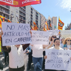 Imatge durant la protesta.