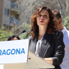La presidenta de la Comunitat de Madrid, Isabel Díaz Ayuso, intervé en un míting del PPC a Tarragona.