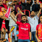 Imatge del partit entre el Nàstic i l'AD Ceuta.