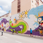 Imatge del mural inaugurat a Sant Pere i Sant Pau.