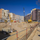 Fotografia d'arxiu de les obres del complex de la Hispània.