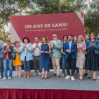 L’alcaldessa va pronunciar la seva conferència al parc de Mas Iglesias, per escenificar les transformacions del sud de la ciutat.
