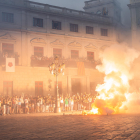 Imatge de la Primera Tronada que va esclatar ahir al Mercadal.
