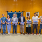El govern cambrilenc, ahir, presentant el Pla d’Acció Municipal 2023-2027.