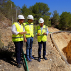 Visita d'obres del CAT al ramal obert per connectar l'Espluga de Francolí amb la xarxa del consorci.