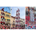 Castells de la Diada de Santa Rosalia de la colla dels Nens del Venrell, dels Xiquets de Tarragona i dels Nois de la Torre