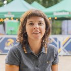 Aida Bañeras, directora del Terrasseta, al parc Saavedra.