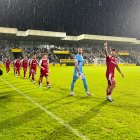 L'onze del Nàstic a l'inici del partit.