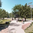 Render de com s'espera que quedin les obres del Torrent dels Aragalls.