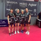 D’esquerra a dreta, les jugadores del CTT Ganxets Takara Murakami, Elvira Rad, Natalya Prosvirina i Margaryta Pesotska.