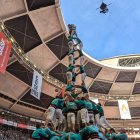 Imatge del 3de10fm dels Castellers de Vilafranca a primera ronda del Concurs de Tarragona 2024.