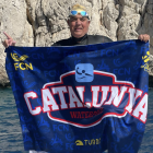 El reusenc Jordi Cervera després de completar la travessia.