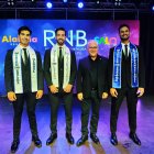 Pablo Herrera, Christian Losana, Alejandro Ortega i l'alcalde Pere Granados a la gala Míster Espanya a Salou