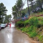 Imatge d'una de les incidèndies causades per la pluja, a Olesa de Bonesvalls