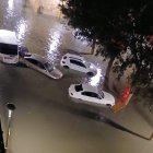 Imatge del carrer Smith de Tarragona parcialment inundat.