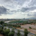 Imatge del riu Francolí ple d'aigua,