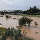 Imatge de l’estat del riu Francolí després del pas de la DANA per la ciutat de Tarragona.