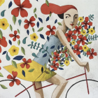 La litografia ‘Flors’, amb la característica figura femenina de l’artista.