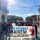 Imatge de la manifestació del 23N per lloguers més baixos