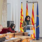 La consellera de Mobilitat, Sonia Orts, durant el ple.