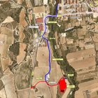 Ubicació de la depuradora i traçat dels col·lectors.