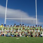 Imatge de la jornada d'inauguració del camp de rugby municipal de Salou.