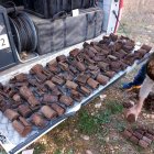 Les més de 90 granades de mà trobades en una cabana de pedra al Pla de Santa Maria