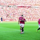 El davanter canari Alan Godoy la darrera temporada en la seva etapa al Nàstic de Tarragona.