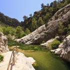 Imagen del balneario de la Fontcalda, en Bot.