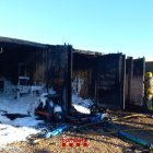 Imatge dels efectes de l'incendi a Camarles