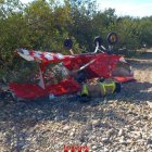 Imatge de l'avioneta accidentada aquest diumenge