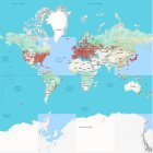 Mapa amb les estacions on ha arribat el senyal emès des del territori.