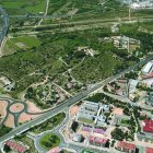 Imatge aèria de la zona de Pou Boronat, limitat amb l’N-240 en el seu extrem est, amb l’A-7 al sud i amb el rec Major a ponent