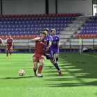 El central Antonio Leal durant el duel contra l’Ourense disputat el darrer cap de setmana.