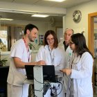 D'esquerra a dreta: el Dr. Albert Cartanyà, la Dra. Sheila Ruiz, el Dr. Xavier Oliach i la Dra. Rosibel Martínez, resident de tercer any.