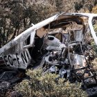Imagen de la avioneta estrellada en la Serra de Llaberia.