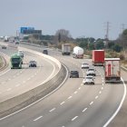 Imatge del punt on quilomètric de l'Ap-7 on s'ha produït l'atropellament