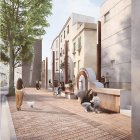 Imatge virtual d’uns dels espais que generarà el projecte de la muralla de Sant Francesc.