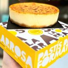 Imagen de la tarta de queso que se elabora en la pastelería Larrosa.