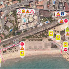 Mapa d'afectacions viàries per la demolició de la plataforma del Miracle.