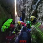 Imatge de l'operatiu de rescat a la Morera de Montsant