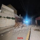 Imatge del mur que ha cedit a Segur de Calafell
