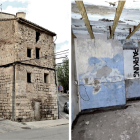 A l’esquerra, la façana de la Torre del Portal dels Ferrers. A la dreta, l’interior d’una de les habitacions de l’espai històric falsetà