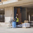 Fotografia de l’avenç de les obres al complex Riera, l’antiga Hispània, on s’habilitaran 60 pisos de protecció oficial més.